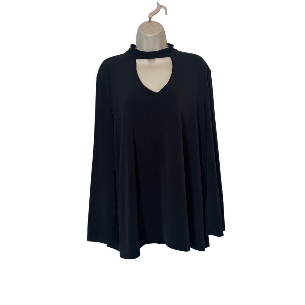 Cato XL Long Sleeve Cut-out StretchTunic Style Top
